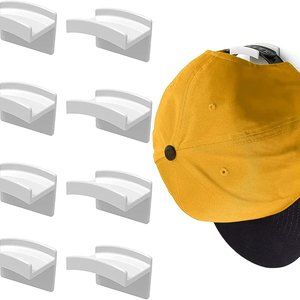 FLANCCI Hat Hooks for Wall, Minimalist Hat Rack Design, Self Adhesive Hat Rack,